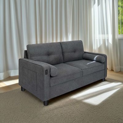 Vermax 2 Seater Fabric Sofa - Dark Blue