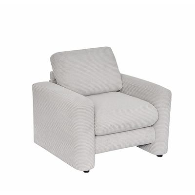 Miles 1 Seater Fabric Sofa -  Light Grey