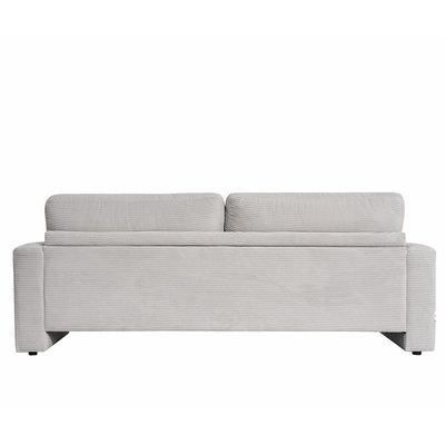 Miles 3 Seater Fabric Sofa -  Light Grey