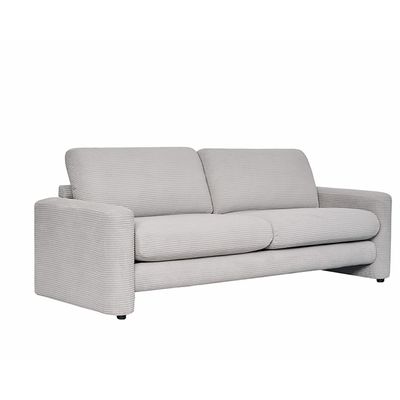 Miles 3 Seater Fabric Sofa -  Light Grey