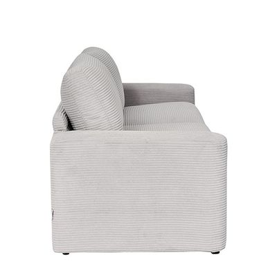 Miles 3 Seater Fabric Sofa -  Light Grey