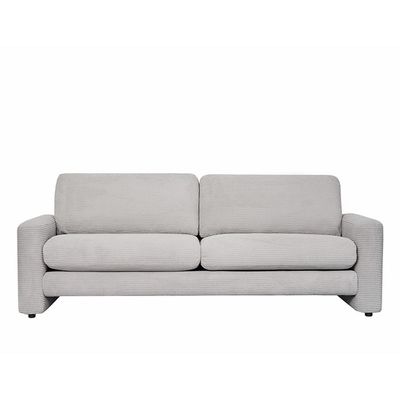 Miles 3 Seater Fabric Sofa -  Light Grey