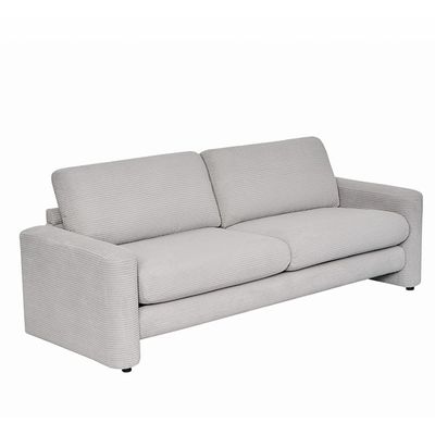 Miles 3 Seater Fabric Sofa -  Light Grey