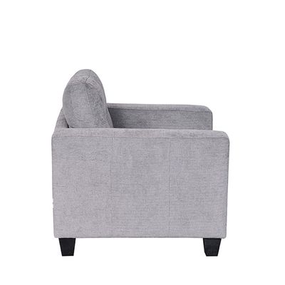 Amalia 1 Seater Fabric Sofa -  Light Grey