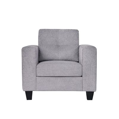 Amalia 1 Seater Fabric Sofa -  Light Grey