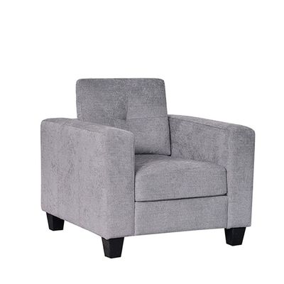 Amalia 1 Seater Fabric Sofa -  Light Grey