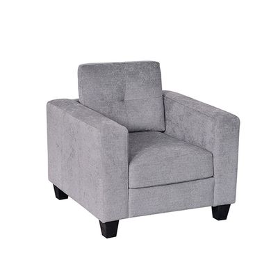 Amalia 1 Seater Fabric Sofa -  Light Grey