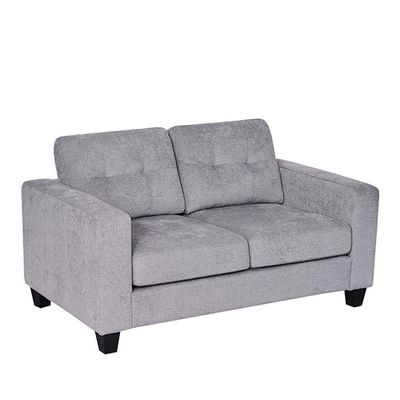 Amalia 2 Seater Fabric Sofa -  Light Grey