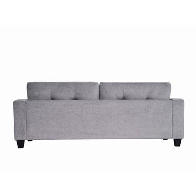 Amalia 3+2+1 Seater Fabric Sofa Set -  Light Grey