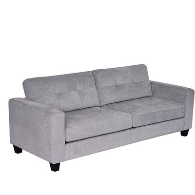 Amalia 3+2+1 Seater Fabric Sofa Set -  Light Grey