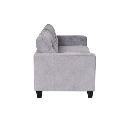 Amalia 3+2+1 Seater Fabric Sofa Set -  Light Grey