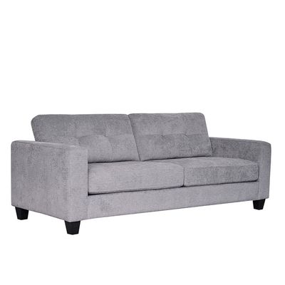 Amalia 3-Seater Fabric Sofa - Light Grey - With 2-Year Warranty