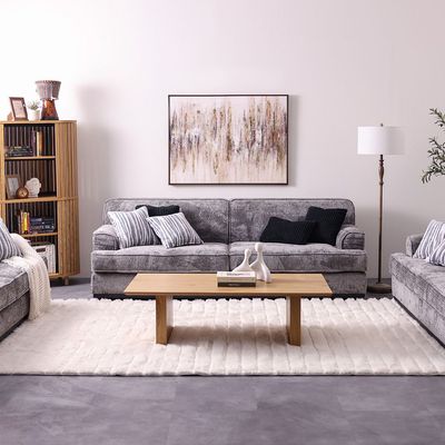 Goldcoast 7-Seater Fabric Sofa Set - Grey - With 2-Year Warranty