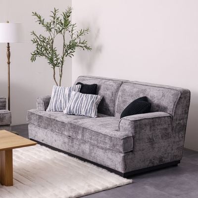 Goldcoast 7-Seater Fabric Sofa Set - Grey - With 2-Year Warranty