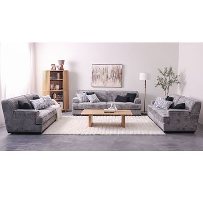 Goldcoast 3 Seater Fabric Sofa Grey