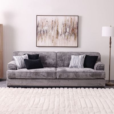 Goldcoast 3 Seater Fabric Sofa Grey