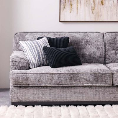 Goldcoast 3 Seater Fabric Sofa Grey