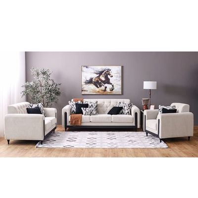 Nimrod 6-Seater Fabric Sofa Set - Beige - With 2-Year Warranty