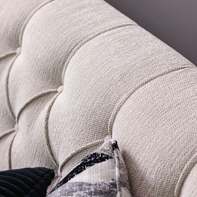 Nimrod 3-Seater Fabric Sofa - Beige - With 2-Year Warranty