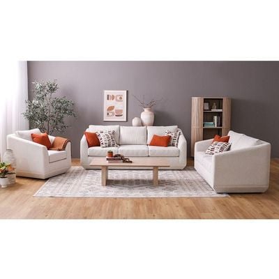 Stamford 6-Seater Fabric Sofa Set - Beige - With 2-Year Warranty