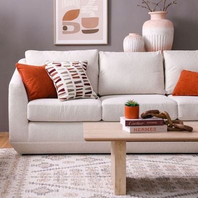 Stamford 6-Seater Fabric Sofa Set - Beige - With 2-Year Warranty