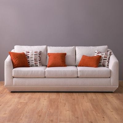 Stamford 3-Seater Fabric Sofa - Beige - With 2-Year Warranty