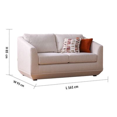 Stamford 2-Seater Fabric Sofa - Beige - With 2-Year Warranty