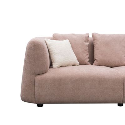 Jessie 4+3 Seater Fabric Sofa Set - Rose