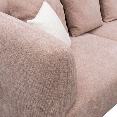 Jessie 4+3 Seater Fabric Sofa Set - Rose