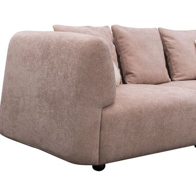 Jessie 4+3 Seater Fabric Sofa Set - Rose