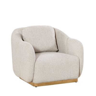 Ollena 1-Seater Fabric Sofa - Beige - With 2-Year Warranty 