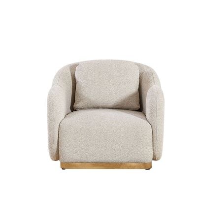 Ollena 1 Seater Fabric Sofa-Beige