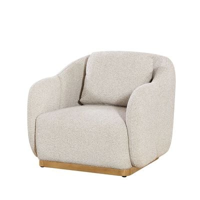 Ollena 1 Seater Fabric Sofa-Beige