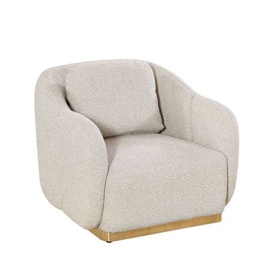 Ollena 1 Seater Fabric Sofa-Beige