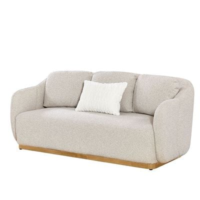 Ollena 2 Seater Fabric Sofa - Beige - With 2-Year Warranty