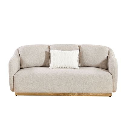 Ollena 2 Seater Fabric Sofa - Beige - With 2-Year Warranty