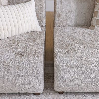 Valira 3-Seater Fabric Sofa - Beige - With 2-Year Warranty 