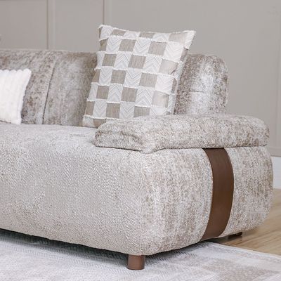 Valira 3-Seater Fabric Sofa - Beige - With 2-Year Warranty 