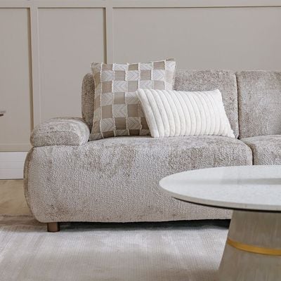 Valira 3-Seater Fabric Sofa - Beige - With 2-Year Warranty 