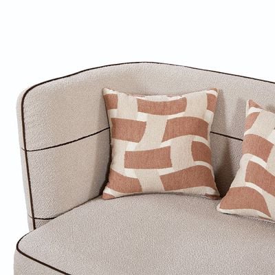 Mikhail Fabric Sectional Corner Sofa W/ Table - Beige