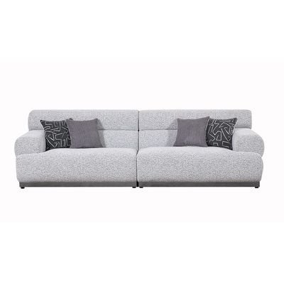 Alistar 4+3+3 Seater Fabric Sofa Set - Grey 