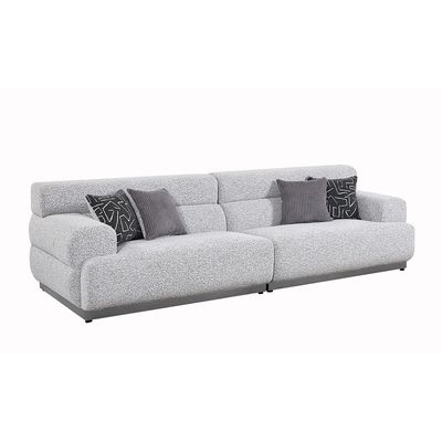 Alistar 4+3+3 Seater Fabric Sofa Set - Grey 