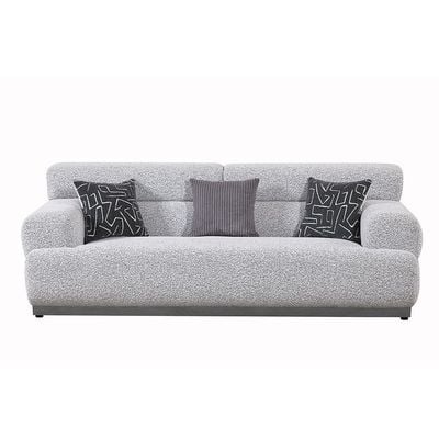 Alistar 4+3+3 Seater Fabric Sofa Set - Grey 