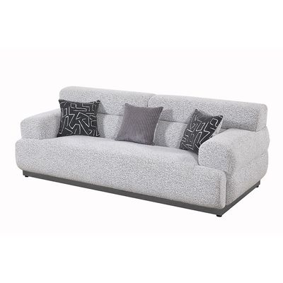 Alistar 4+3+3 Seater Fabric Sofa Set - Grey 