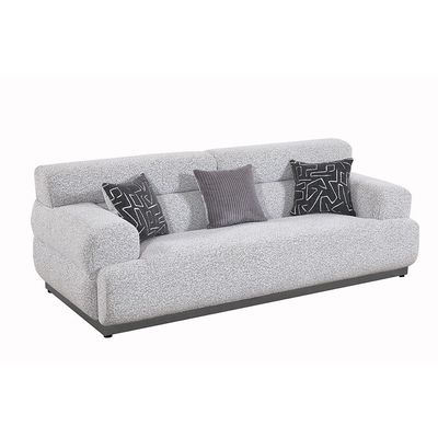 Alistar 4+3+3 Seater Fabric Sofa Set - Grey 