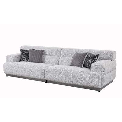 Alistar 4+3+3 Seater Fabric Sofa Set - Grey 