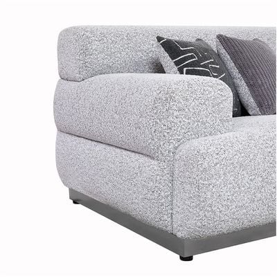 Alistar 4+3+3 Seater Fabric Sofa Set - Grey 