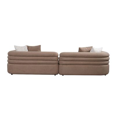 Pentos 4+3 Seater Fabric Sofa Set- Brown