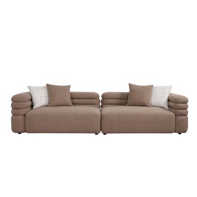 Pentos 4+3 Seater Fabric Sofa Set- Brown