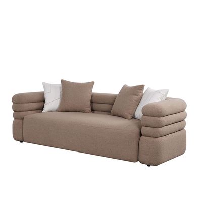 Pentos 4+3 Seater Fabric Sofa Set- Brown